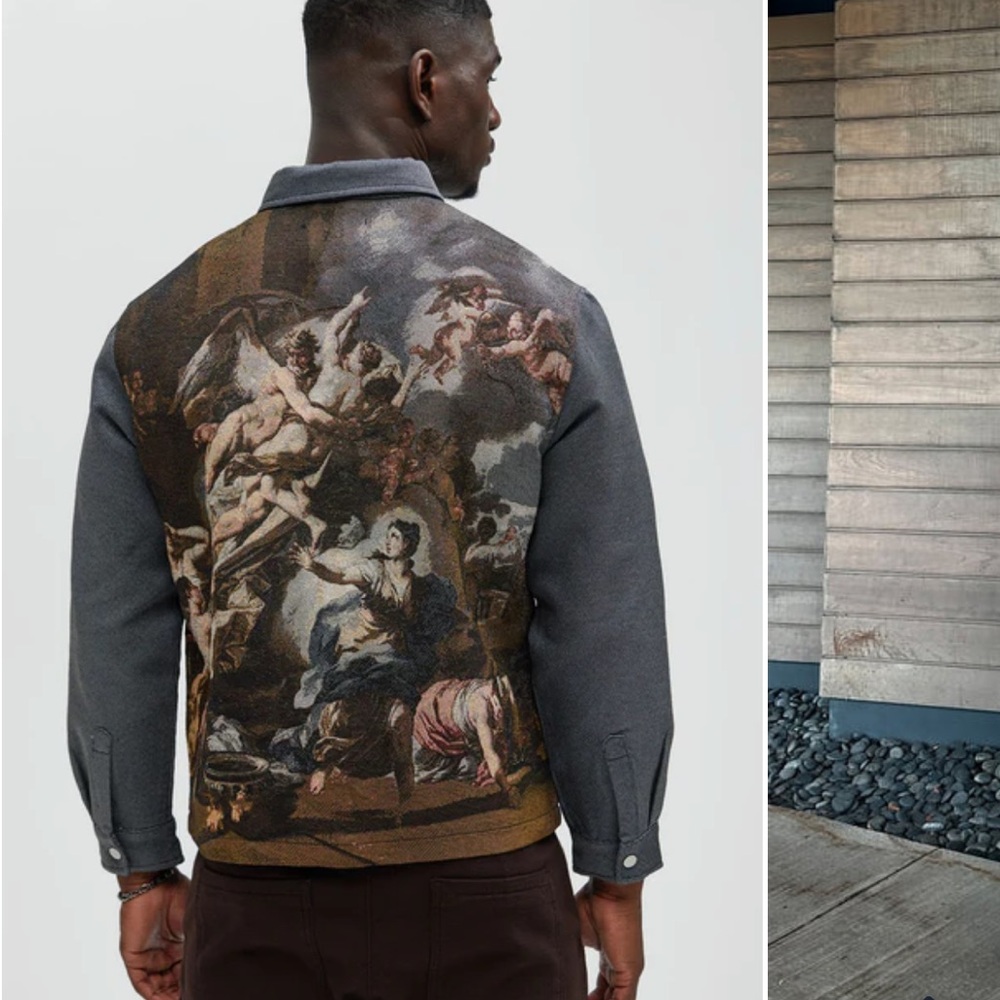 Fashion Nova Artistic Gray Jacket